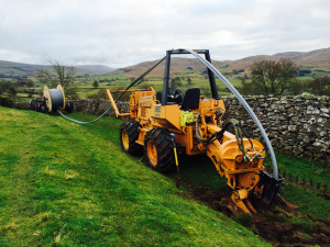 Fell End Broadband. Trenching