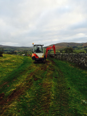 Fell End Broadband. Trenching