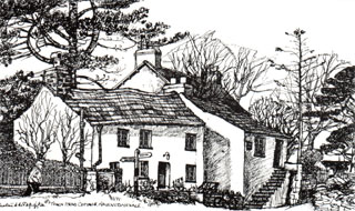 Sketch by Caroline Metcalfe Gibson. Town Head Cottage Ravenstonedale